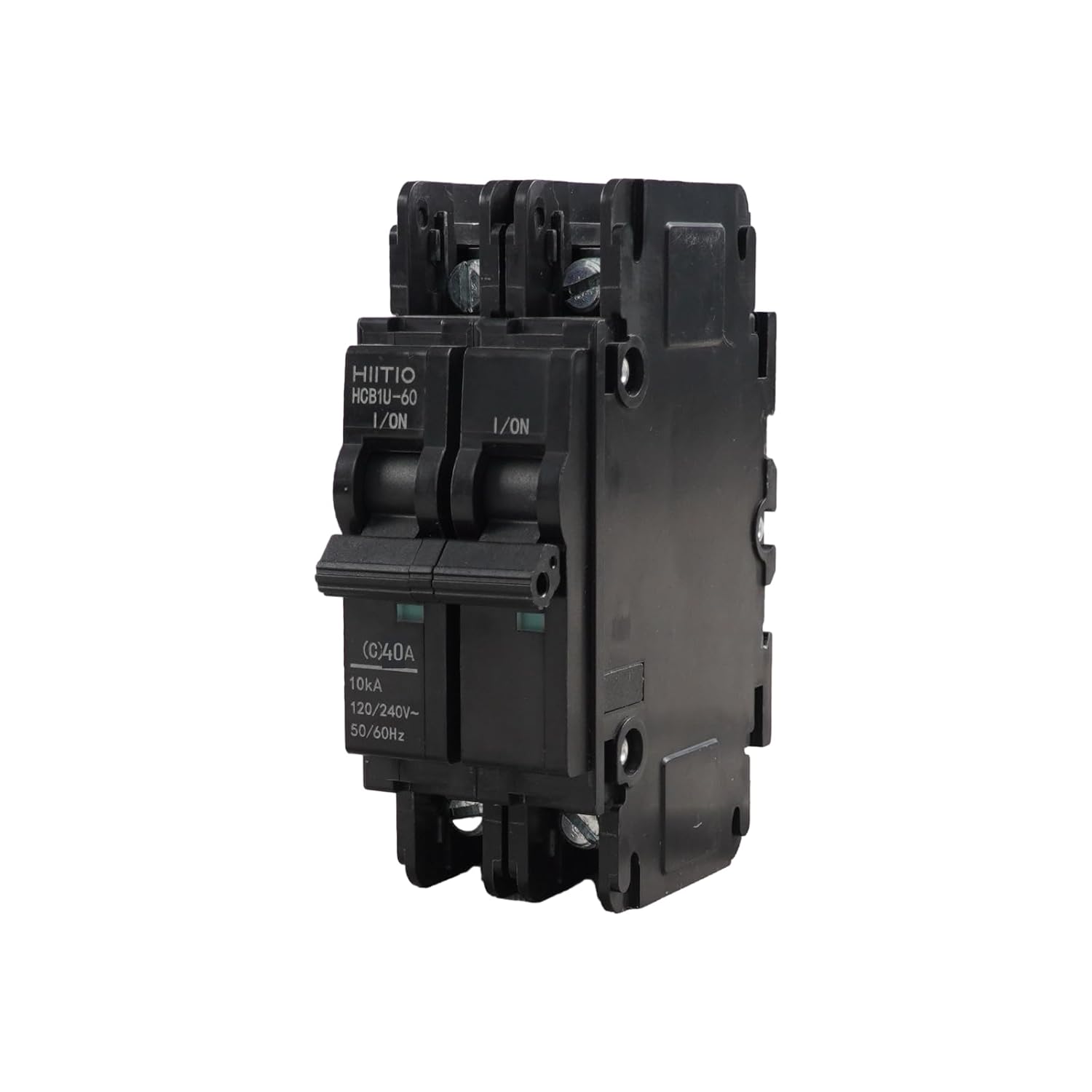 AC Miniature Circuit Breaker 40 Amp 120V/240V 2-Pole DIN Rail Mount (35mm) Circuit Breaker UL 489 Listed HCB1U-60 MCB