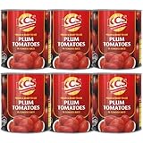KCS Italian Peeled Plum Tomatoes in Tomato Juice 2.5kg x 6 | Perfect for Sauces, Stews & Pasta | Perfect For Casseroles & Italian Dishes | Packed in Tomato Juice to Retain Flavor & Freshness
