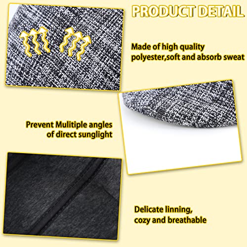 Image of Newcotte Newsboy Cap for Men Classic Herringbone Tweed Flat Cap Irish Beret Hat for Cabbie Driving Hunting