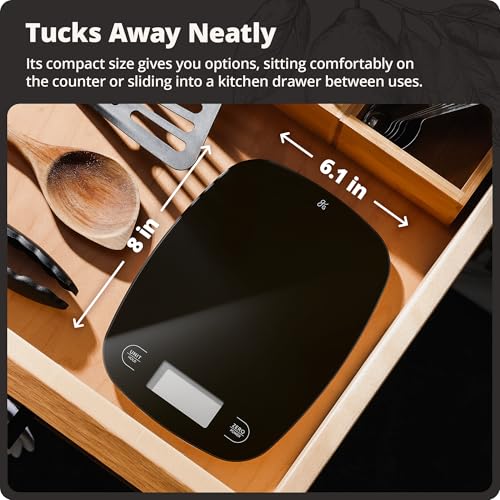 Greater Goods Food Scale, Slim & Compact Build, 1g Precision (Black Glass) by Greater Goods - Used condition - Image 8