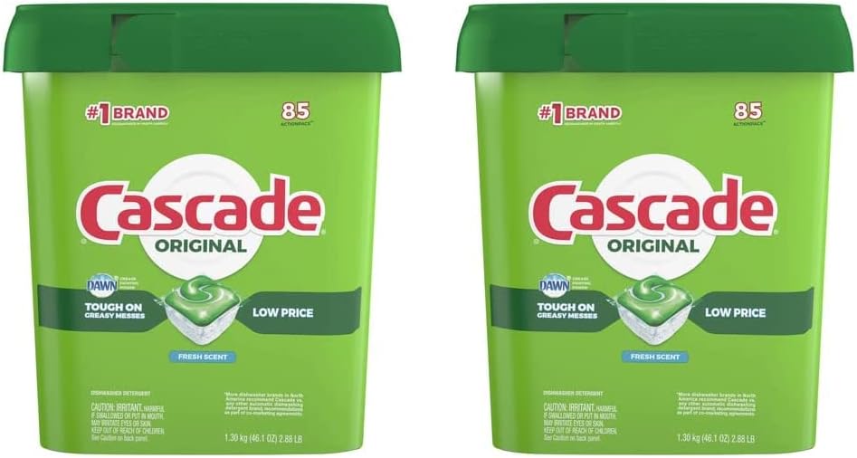 CascadeActionPacs Dishwasher Detergent, Fresh Scent, 85-Count (Pack of 2)