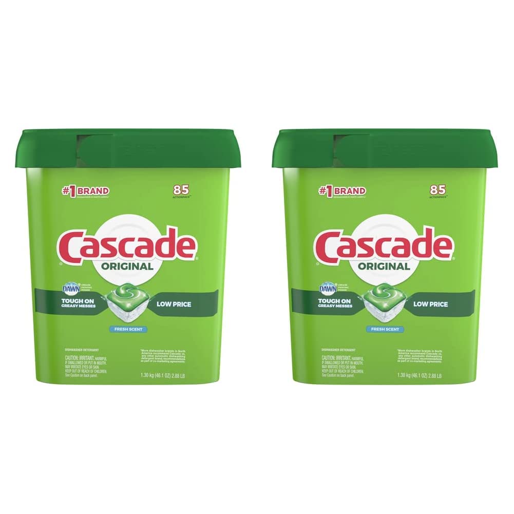 CascadeActionPacs Dishwasher Detergent, Fresh Scent, 85-Count (Pack of 2)