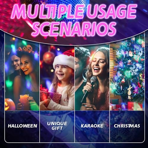 Image of Disco Ball Light - Disco Decor for Parties, Halloween & Christmas (3Inch Mirror Ball)
