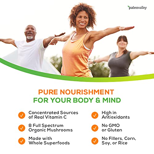 Paleovalley Essential C Complex And Neuroeffect Bundle - Vitamin C, Neuro Mushroom, Coffee Fruit, Organic Superfoods - Nutritional Supplements For Stress Relief, Focus, Memory, Energy, Immune Support #TOP3