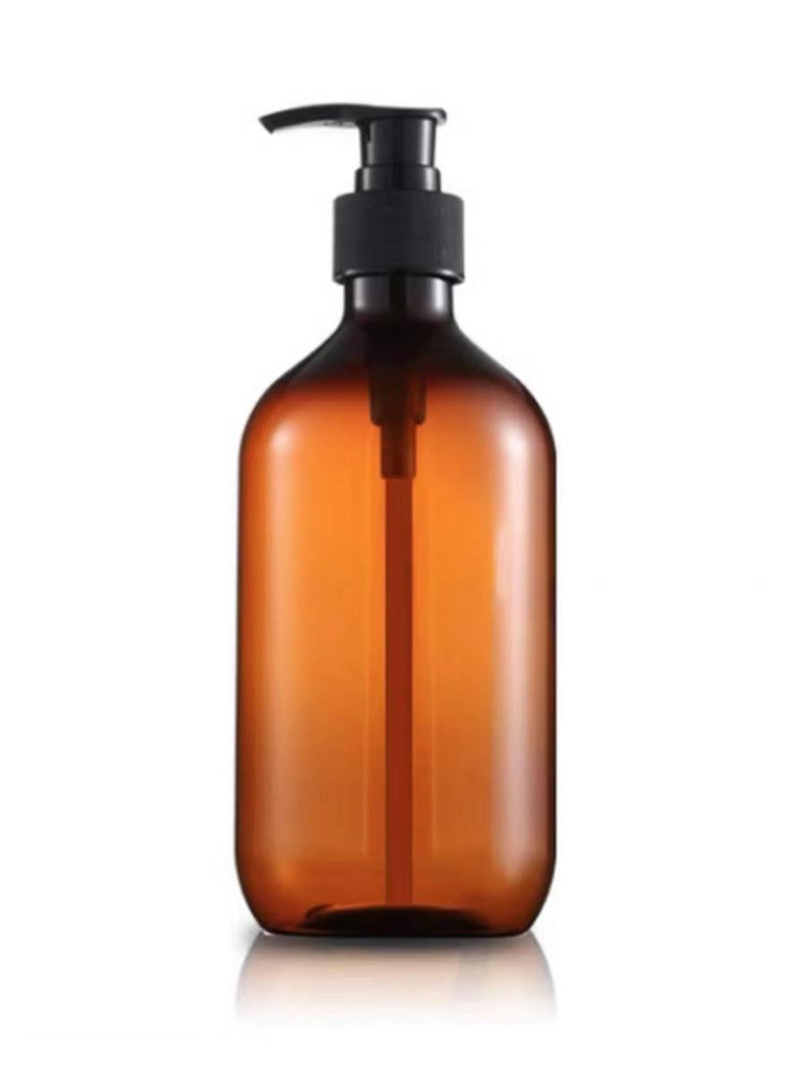 WDSOPK Bathroom accessories Soap Dispenser 500ml Refillable Empty Bottle Press Pump Shampoo Lotion Soap Liquid Dispenser Plastic Container Home & Kitchen (Brown)