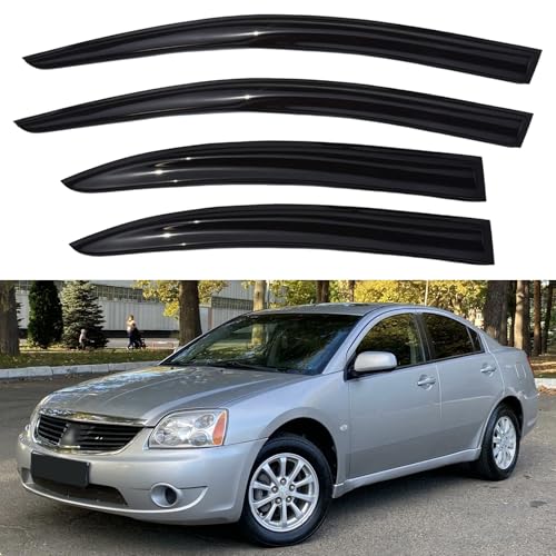 Image of Window Visors Rain Guards for 2004-2012 Mitsubishi Galant, Out-Channel Window Vent Wind Deflectors Visors Shades for 04-12 Mitsubishi Galant