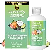 Locsanity - Grapefruit Coconut & Lime 2-in-1 Loc Shampoo & Conditioner - 16oz - Hydrating, Strengthens Hair for Dreads, Sisterlocks, Locks, & Dreadlocks | Optimal for Mature Locs