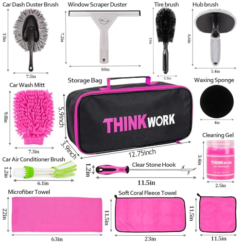 THINKWORK Car Detailing Kit, Interior Exterior Cleaning Set for Vehicles by THINKWORK - Used condition - Image 7