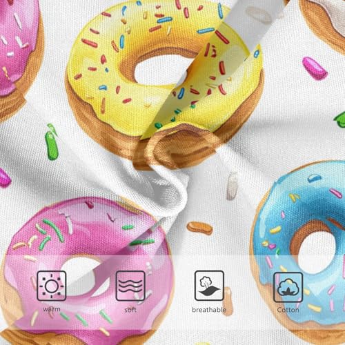 Wusikd Doughnuts Girls' Underwear Cotton Colorful Girls Briefs Soft Toddler Underwear 2T3