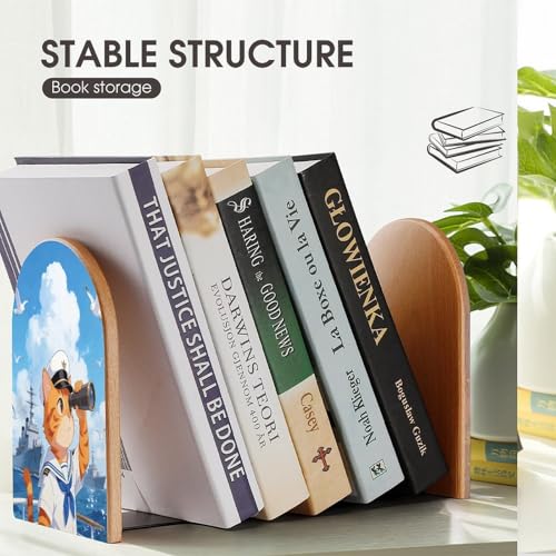 Sujetalibros de madera de gato azul marino para amantes de la lectura y gatos 8