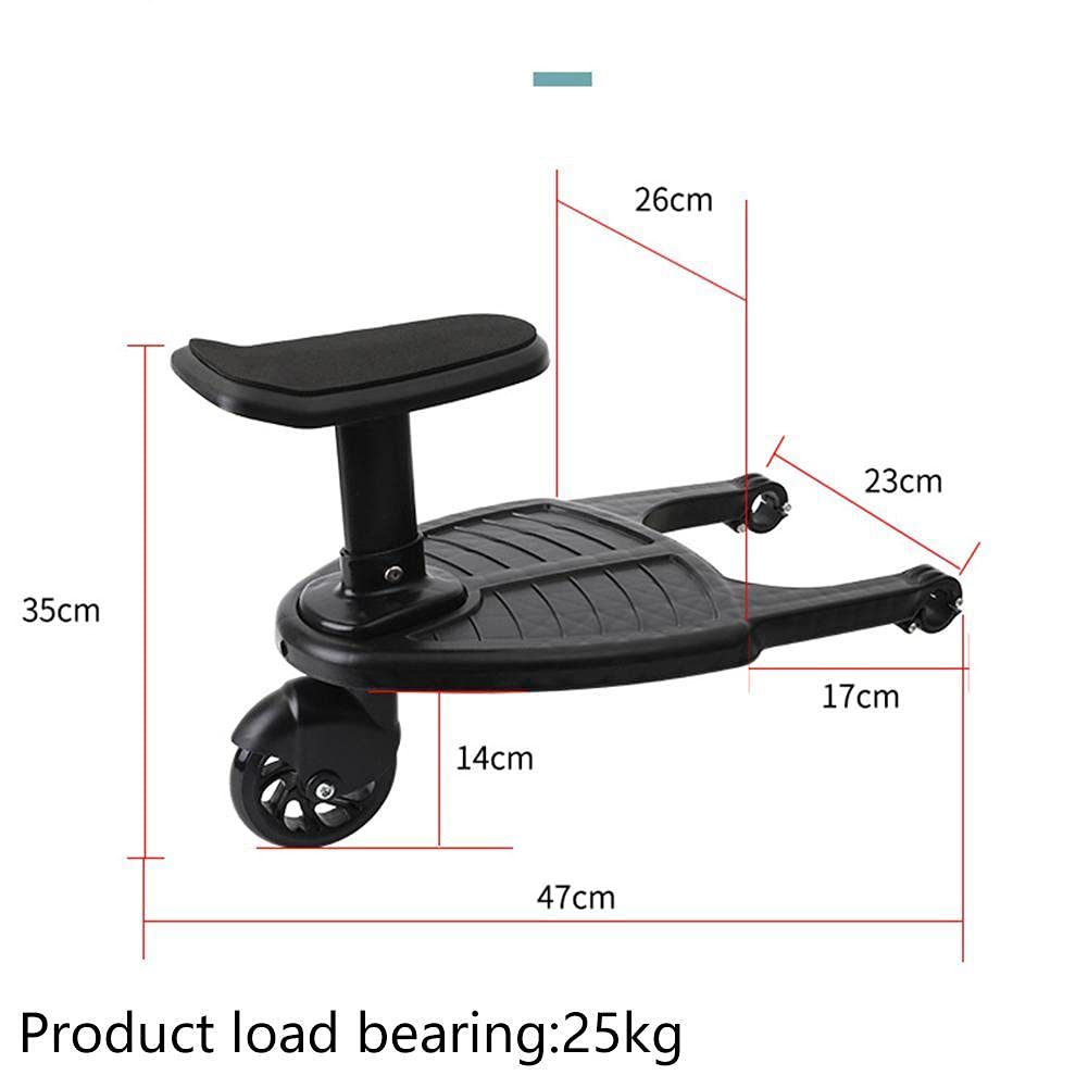 TAOYUN Tablero de pie Universal para Buggy con Ruedas con Asiento Desmontable Tablero de Cochecito Cochecito de Viaje para niños Cochecito de niño Tablero de pie para niños pequeños Accesorios