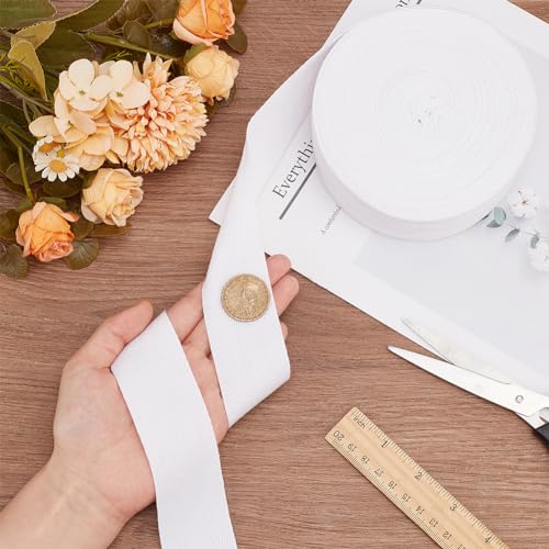 FINGERINSPIRE 20m/21.87yards Cotton Herringbone Twill Tape Trim 40mm Wide White Twill Tape Ribbon Herringbone Ribbon Use for Sewing Craft Webbing Tape Binding Tape for DIY Garment Accessories - Image 4