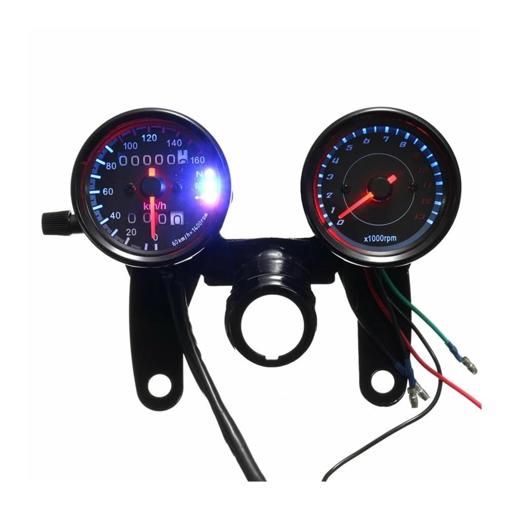 デジタルスピードメーターゲージ ユニバーサルオートバイ l-e-d スピードメーター走行距離計テコメーターゲージ 0 〜 180km