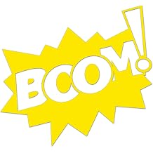 Boom Sticker Decal Die Cut - Yellow - 4" x 3.71"