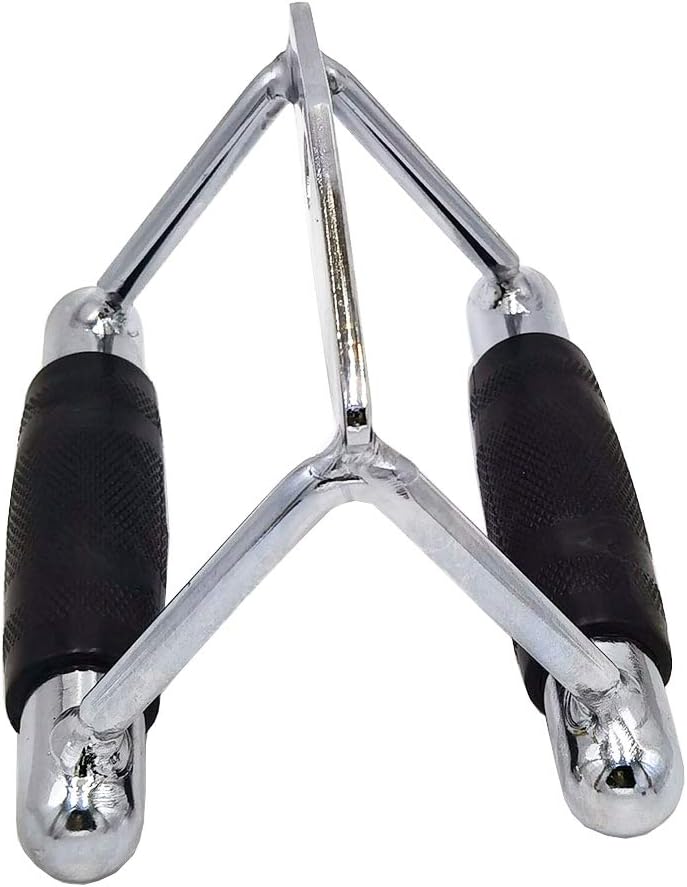 Deluxe LAT Pull Down Bar, Strength Training Deluxe Single Double D Handle Tricep Rope - Image 4