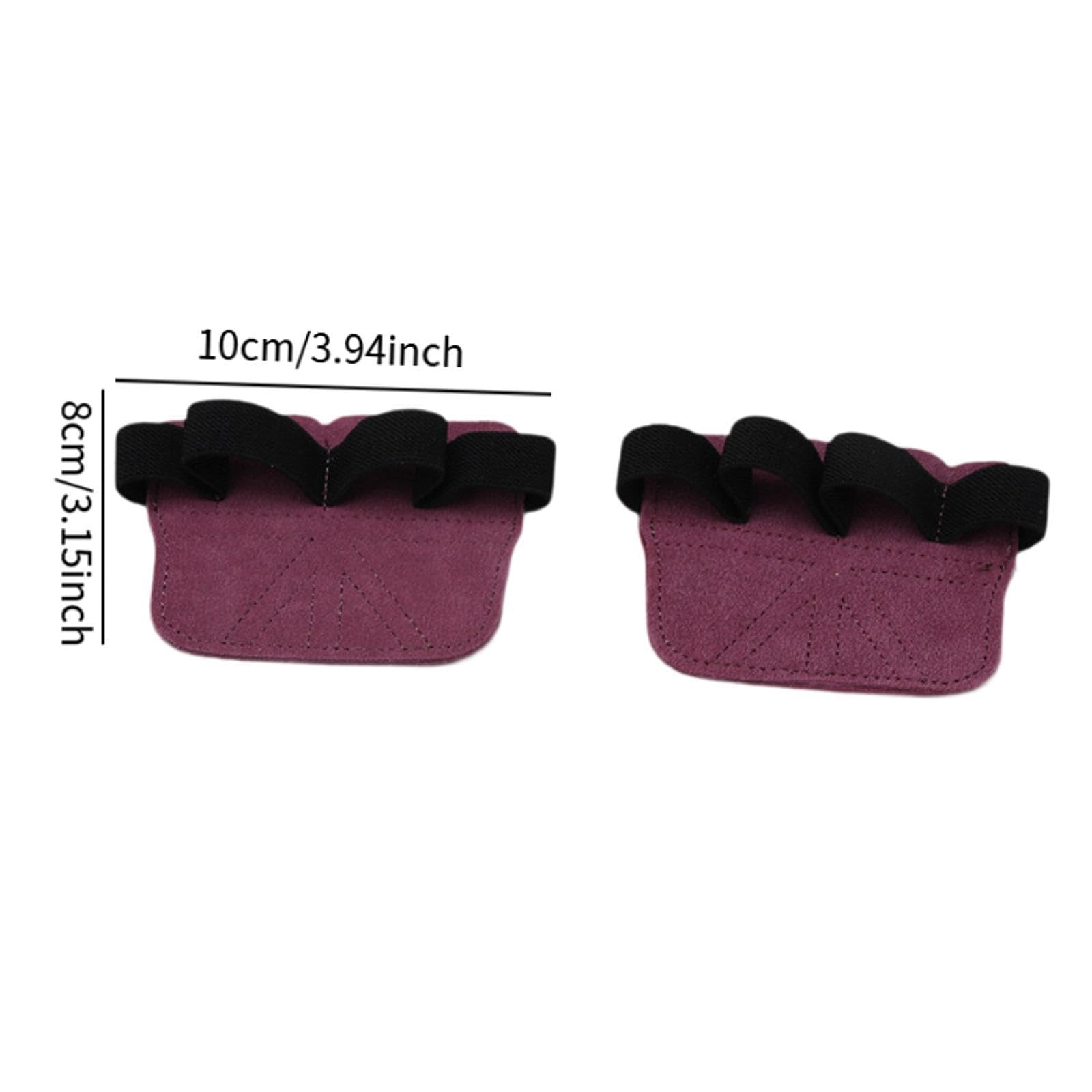 Vaveren 1 Pair Weight Lifting Grips Gym Grips Fingerless Ergonomic for Men Women Barbell Bar Pads for Gymnastics Bodybuilding, Purple