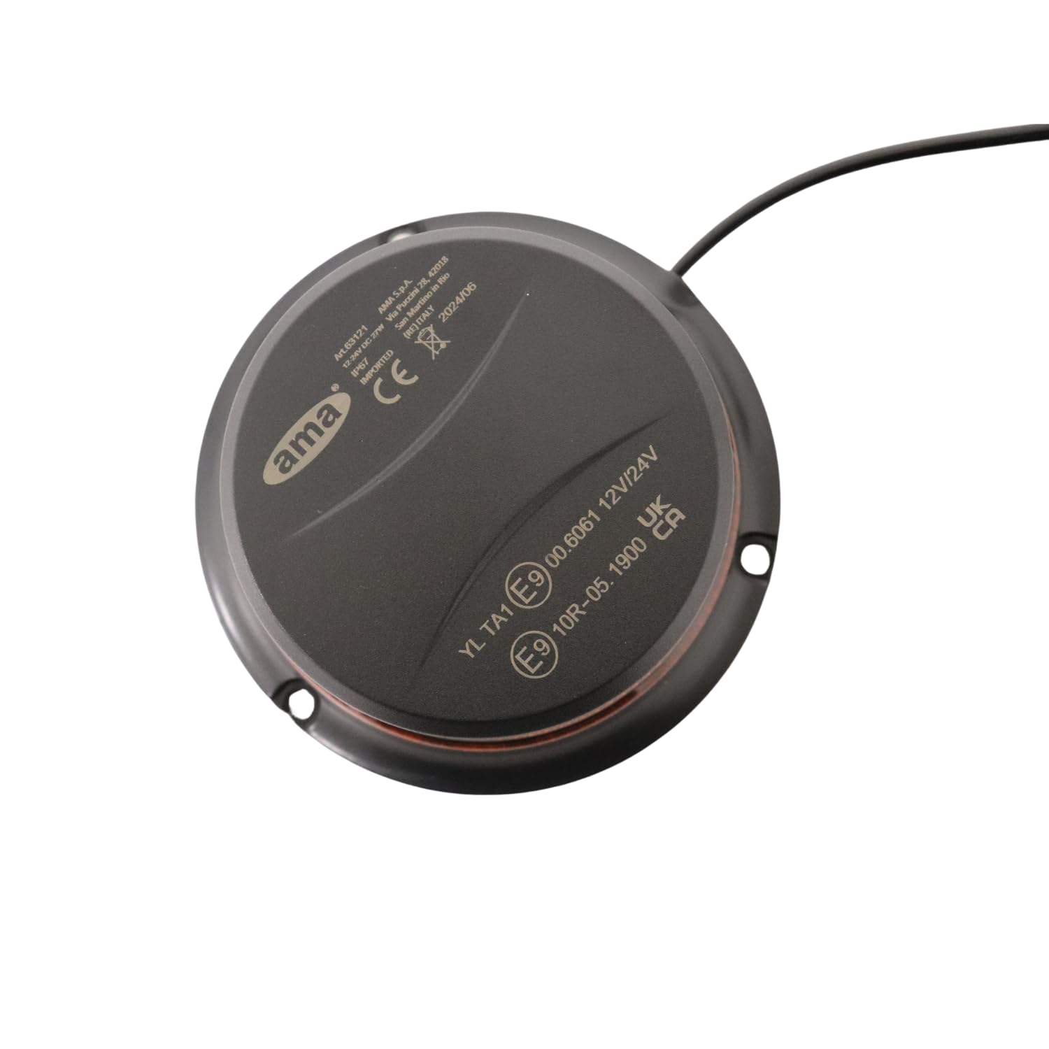 Lampeggiante LED Ama 18 12-24V Base Magnetica Alluminio IP67