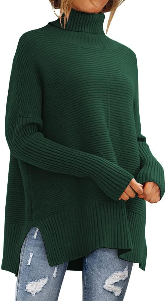 EFAN Women's Turtleneck Oversized Sweaters Fall Outfits Clothes Trendy Fashion Long Pullover Knit Winter Tunic 2025