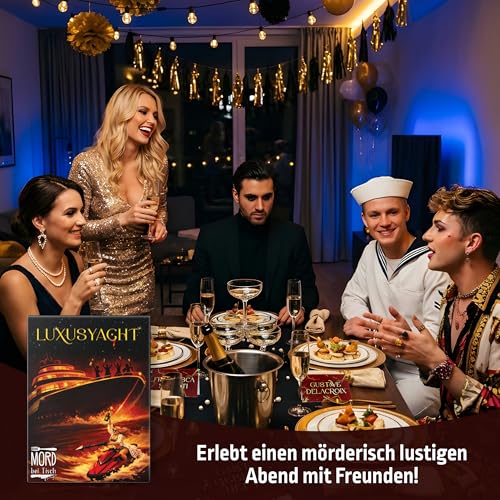 Stadtkrimis Exit Escape Stadtführung MORD bei Tisch Krimidinner für Zuhause - 4 bis 6 Personen - Der Luxusyacht Fall - Das Krimi Spiel ab 16 Jahren – Ideal als Krimi Dinner für eine mörderische Dinnerparty