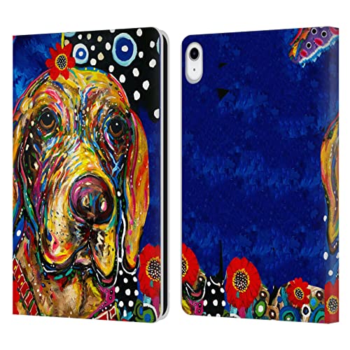 Étui portefeuille iPad 10.9 pour dessiner au café housse cuir Mad Dog Art Roxie