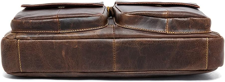 Men's Genuine Leather Briefcases Laptop Bag Leather Totes Document Office Messenger Bags