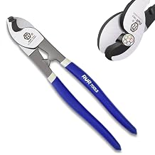 Cable Cutters 8 Inch, High Leverage Cable Cutter, Made of Chromium-Vanadium Steel, Hardness 56HRC, Sharp Cutting, Suitable for Aluminum, Copper, Wire, Cable ZR4002