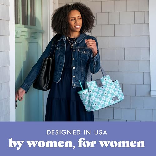 Fit & Fresh Lunch Bag for Women, Insulated Womens Lunch Bag for Work, Leakproof & Stain-Resistant Large Lunch Box for Women with Containers and Matching Tumbler, Snap Closure Westport Bag Aqua by Fit & Fresh - Used condition - Image 6