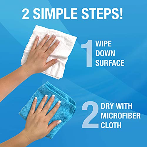 miraclewipes for glass disposable and streak free cleaning wipes for mirrors windows kitchen home and auto- 60 count