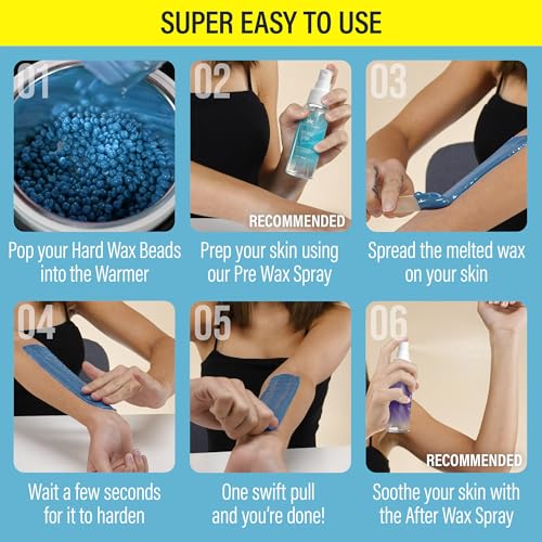 Image of Tress Wellness Wax Beads - Safe for Skin - Dermatologically Tested - At-Home Kit for Bikini, Brazilian & Full Body - Bikini Star 2 x 1.2lb, 2 pack