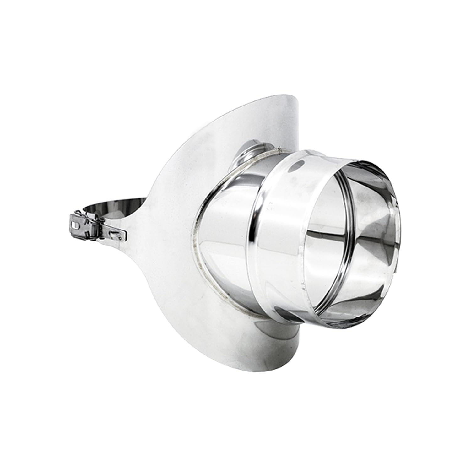 ALLINOX Raccordo a Sella In ACCIAIO INOX Per Tubo Canna Fumaria Giunzione TEE Sfufa o Camino Innesto Maschio MADE IN ITALY (DN 120)