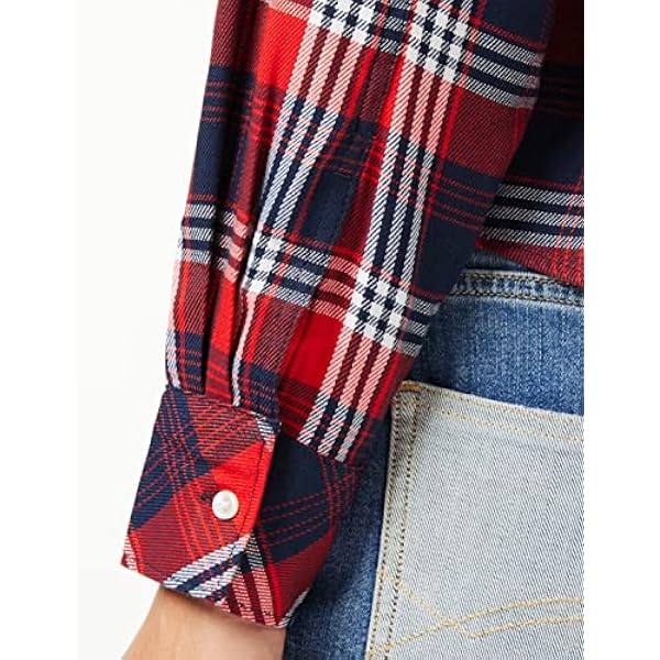 Tommy Hilfiger Camicia Corta con Distintivo A Quadri Tj Top in Tessuto Donna