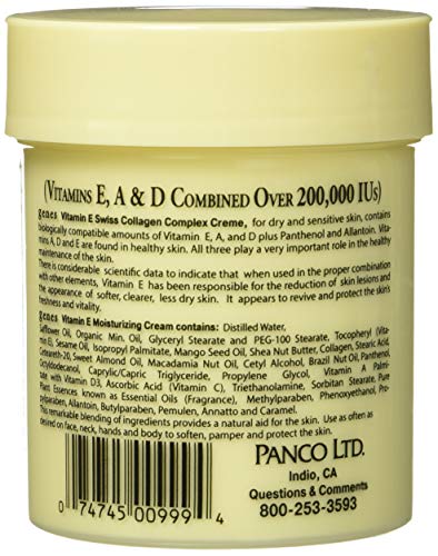 Genes Vitamin E Creme Swiss Collagen Complex Moisturizing Creme For Dry And Sensitive Skin 16 Oz #TOP1