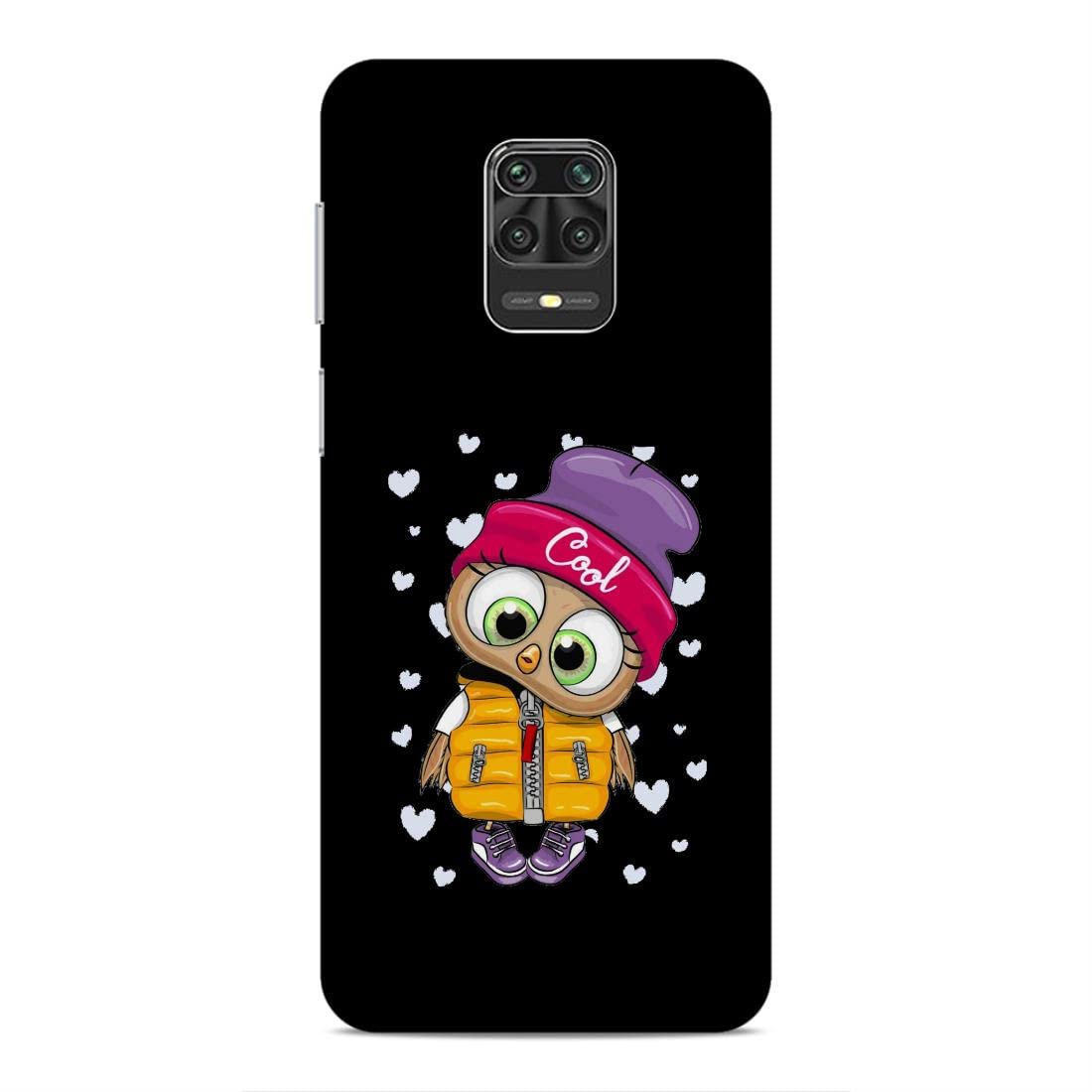 LETAPS® Printed Mobile Back Hard Case Cover for Xiaomi Redmi Note 9 Pro/Note 9 Pro Max | Cool, Hearts, Black Love, Cute Bird-6688