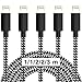Produktbild Phone Ladekabel, WUYA [5Stück 1/1/2/2/3M] Lightning Kabel Nylongeflecht Schnellladekabel and Datenkabel für Phone 11/11Pro/11Pro MAX/X/XS MAX/XR/8/8 plus/7/7 plus/6s/6s plus/6/6 Plus/SE