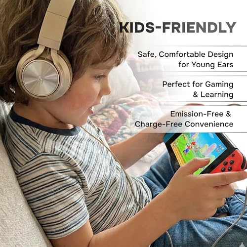 Image of ARTIX Wired Headphones for Kids & Adults - Built-in Mic & Volume Control, Kids Headphones for School & Travel, Girls & Boys Head Phones for Computer, iPad, Chromebook, Tablet, Laptop 3.5mm Aux Cord