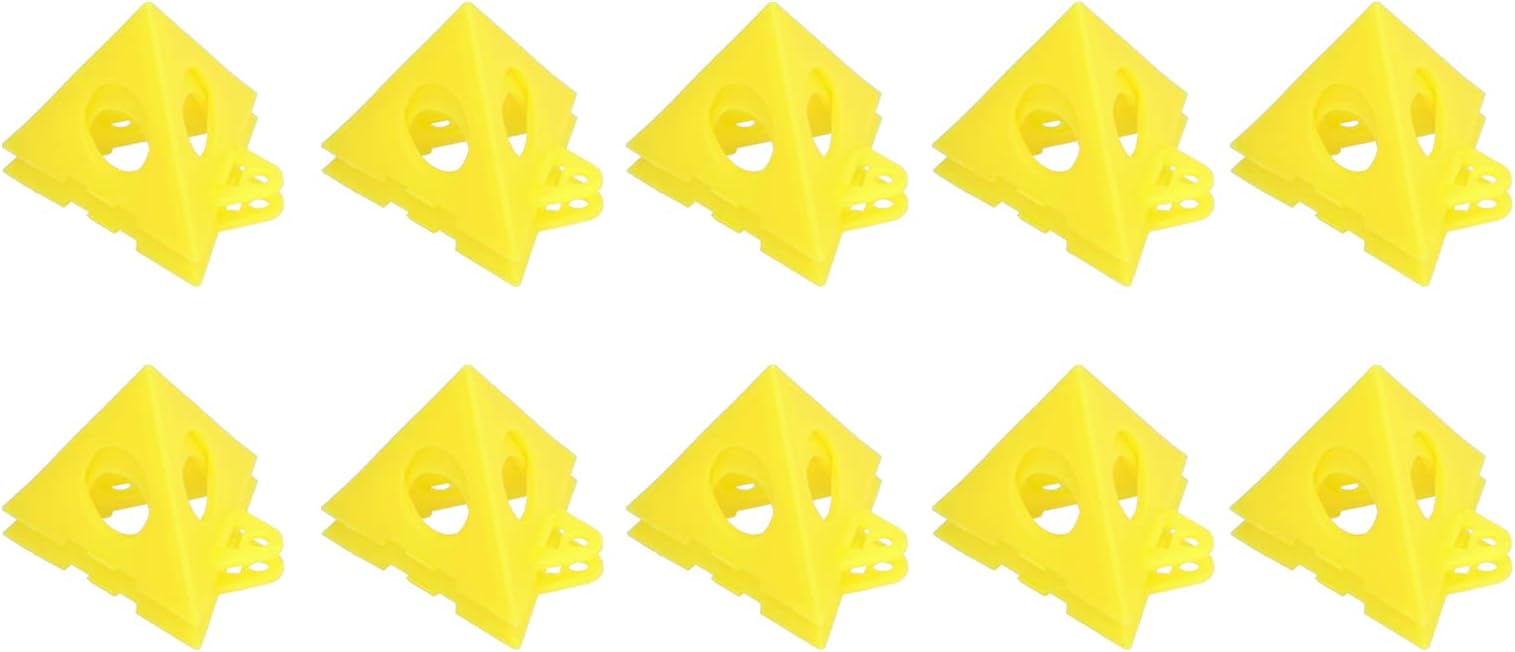 CHICIRIS 20Pcs Cone Support Stand Pyramid Riser Plastic Set Kit for Canvas Cabinet Door Yellow, Cone Riser, , Support Stand