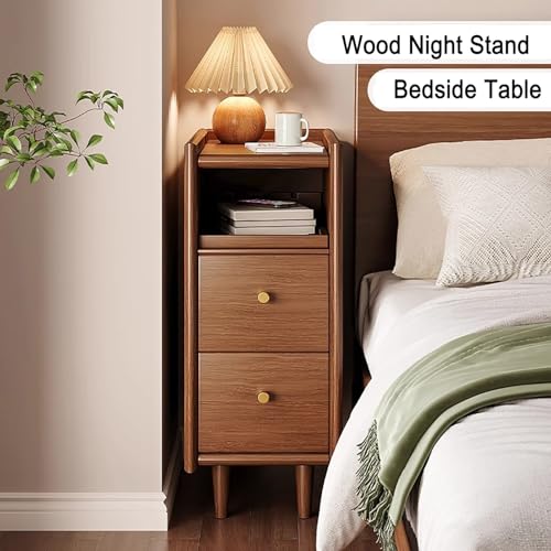 Petite table d'appoint étroite en bois massif pour optimiser les petits coins