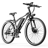 ASKGO 26 Zoll E-Bike Herren Damen, 36V 10.4Ah Akku Elektrofahrrad, 250W Motor, 80km Reichweite, LCD-Display, mit Vorderradgabel-Federung, Pedelec E-Mountainbike für Erwachsene