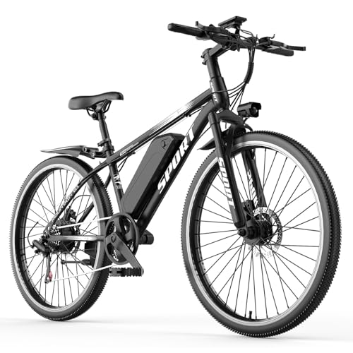 ASKGO 26 Zoll E-Bike Herren Damen, 36V 10.4Ah Akku Elektrofahrrad, 250W Motor, 80km Reichweite, LCD-Display, mit Vorderradgabel-Federung, Pedelec E-Mountainbike für Erwachsene