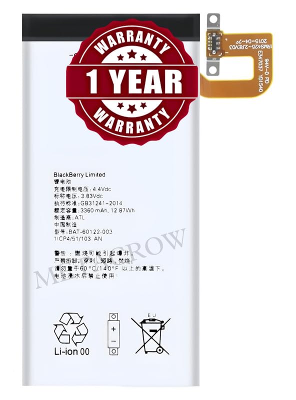 Image of Original HUSV1 Battery Compatible with BlackBerry Priv (V100, STV100-1, STV100-2, STV100-3, STV100-4) - (3410mAh) - 1 Year Warranty CD6