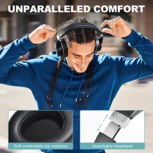 Cuffie wireless Bluetooth Over Ear – Senza Fili Bluetooth Active Noise Cancelling Headphones – Pieghevole HiFi Stereo Wireless Cuffie con Microfono per iPhone/iPad/Android/Laptop - Image 4