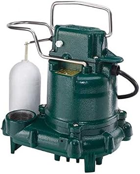 Zoeller 57-0004, Model E57 Mighty-Mate Cast Iron Effluent Pump .3 HP, 230 Volts, 1 Phase, 1-1/2 Inch Discharge, 43 GPM Max, 19.25 ft Max Head, 15 ft. Cord, Manual
