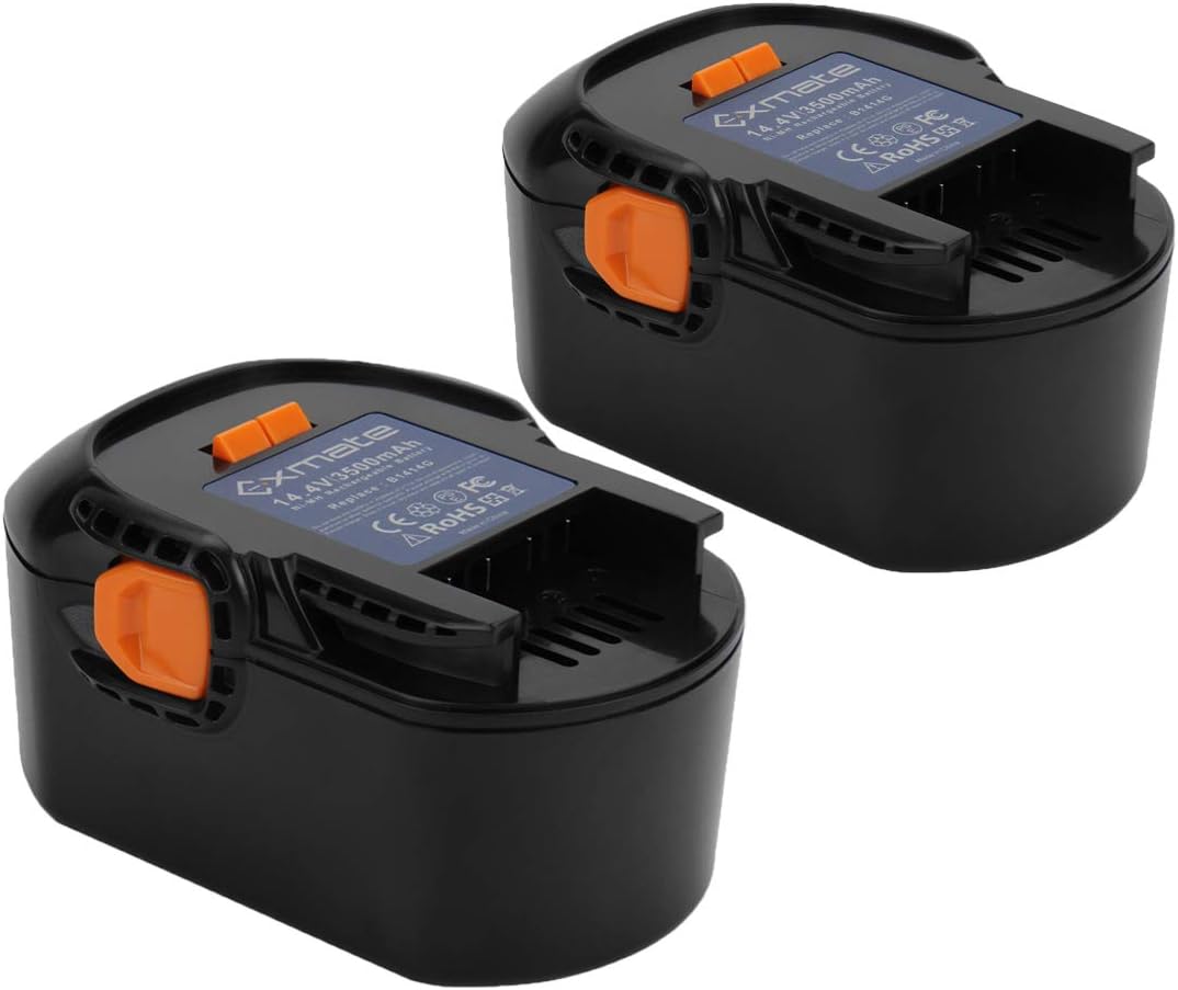 Exmate 2 Pack 14.4V 3.5Ah Battery Compatible with Ridgid R83015 130252003 130254002 130254008 Ridgid 14.4v Battery