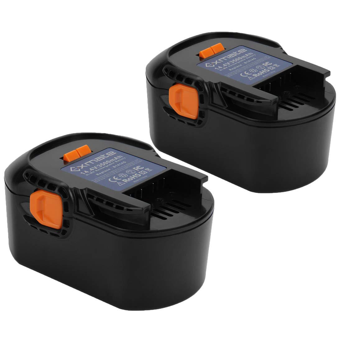 Exmate 2 Pack 14.4V 3.5Ah Battery Compatible with Ridgid R83015 130252003 130254002 130254008 Ridgid 14.4v Battery