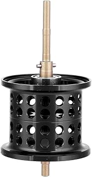 Round Bearing Spool, Aluminum Fishing Round Bearing Reel Spool for PMAX3/BMAX3/SMAX3 Casting Reels, Reel Black