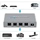 Digitaler Optischer Audio-Umschalter 3x1, 3 Ports SPDIF Toslink Switch Box mit Fernbedienung, Unterstützt AC3/HDCD/THX/PCM, für TV, PC, für PS5, für PS4, für PS3, für