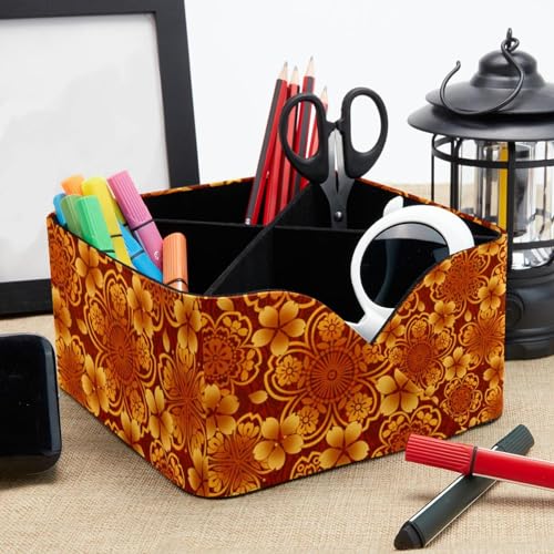Pot à stylos et rangement pour bureau anti-désordre avec 4 compartiments - 8
