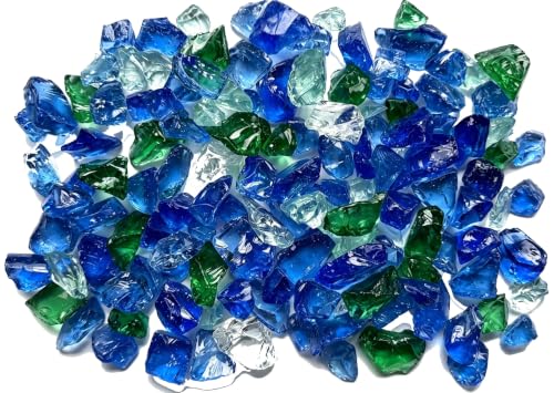 Hiland 10 lb Fire Pit Glass in Pacific Blend for Propane or Natural Gas Fire Pit Table