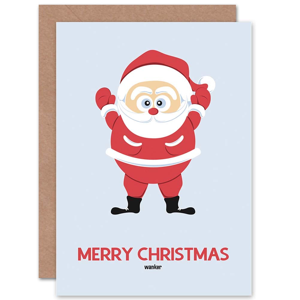 Wee Blue Coo CARD ALTERNATIVE CHRISTMAS XMAS RUDE SANTA ADULT FUNNY