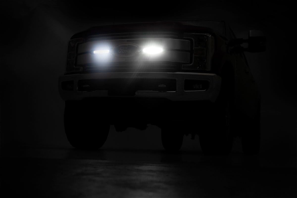 Rough Country 8" Black Series LED Grille Kit for 17-19 Super Duty Lariat - 70697